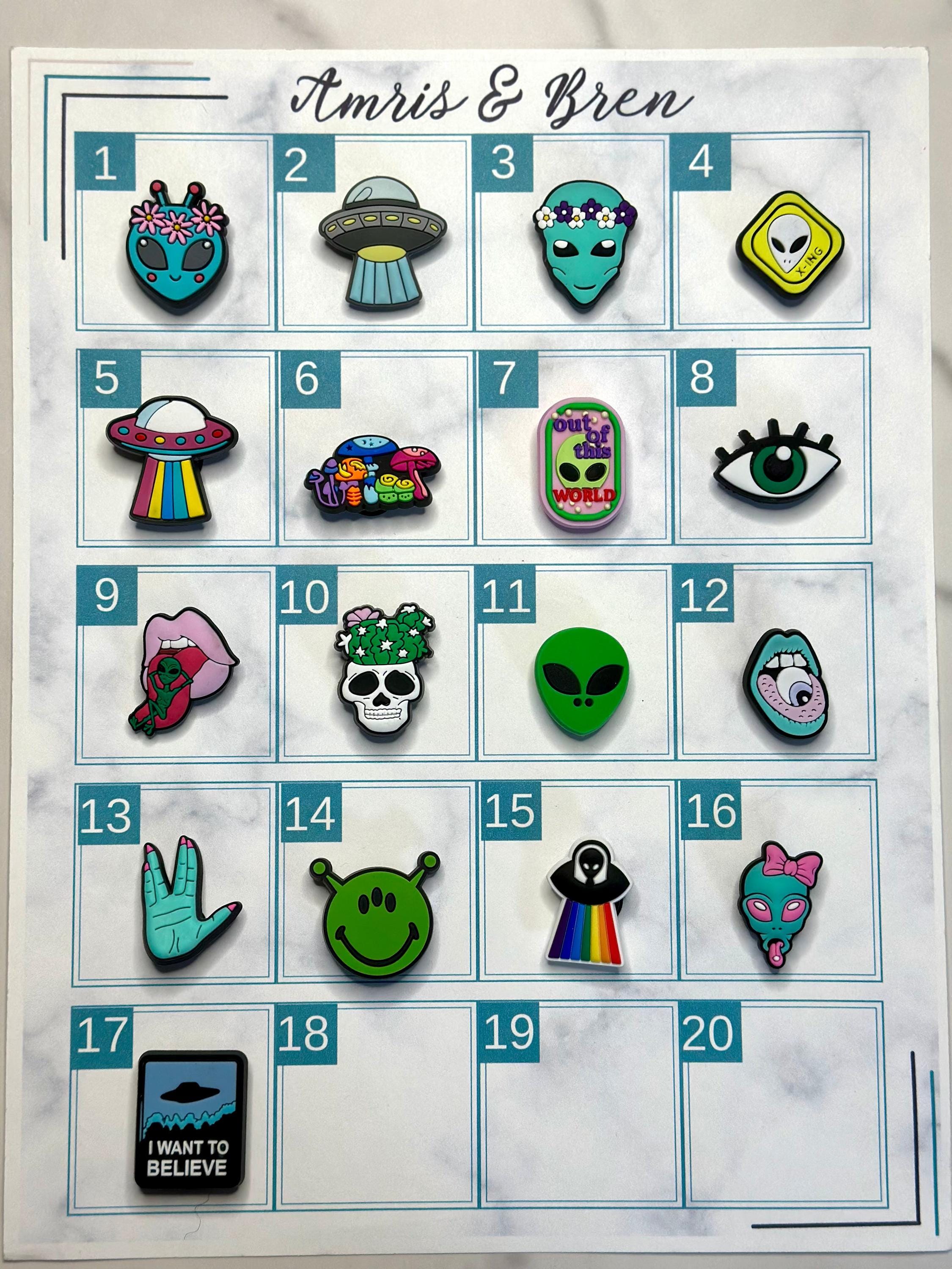 Alien Themed Charms for Crocs, Croc Compatible Clog Charms, Spaceship ...