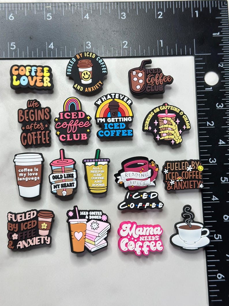 Coffee Shoe Charms – Latte, Espresso, Barista Vibes | Croc-Compatible Shoe Charm | Sold Individually | Amris & Bren image 3