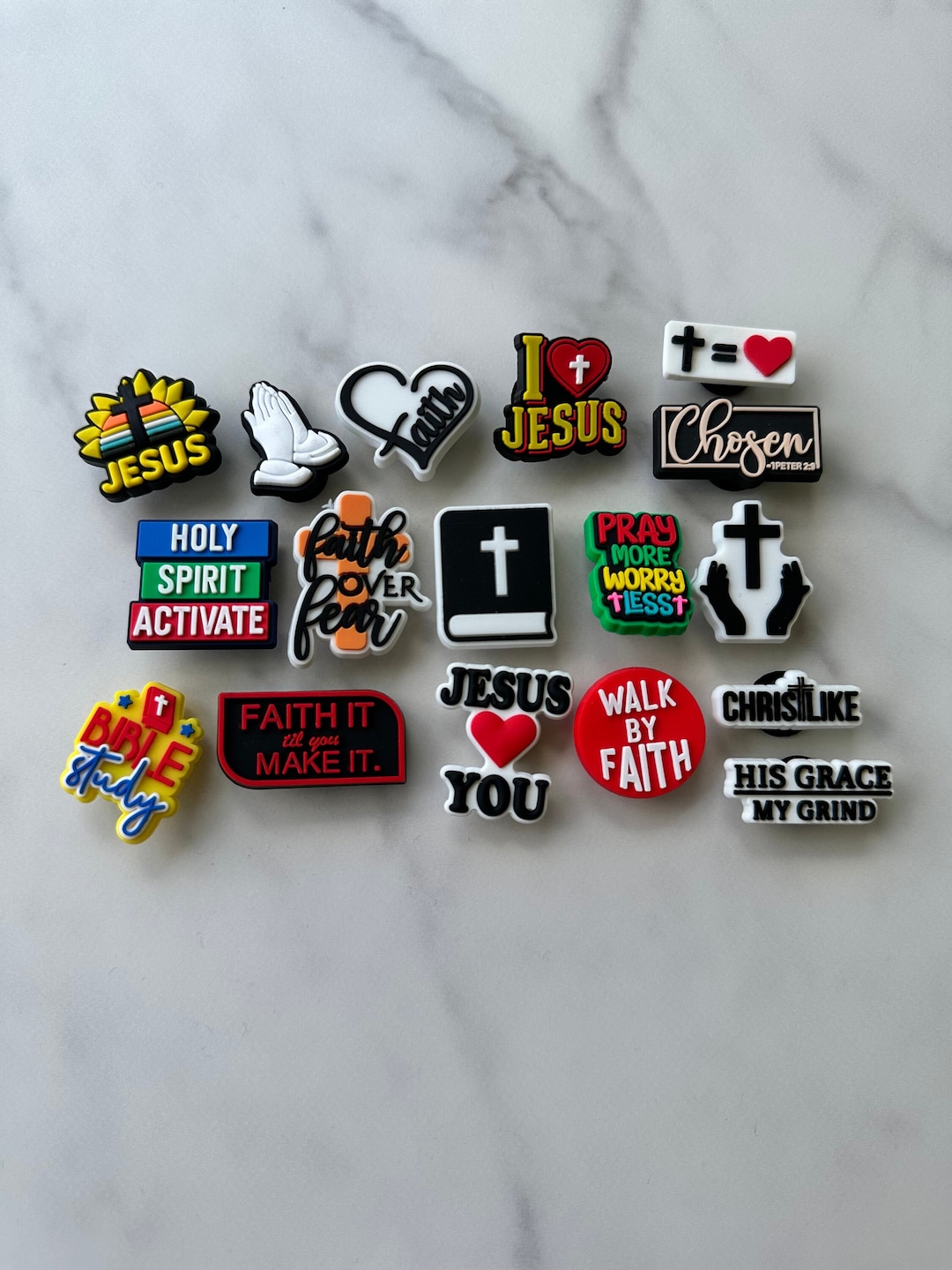 Christian Charms for Crocs, Jesus Themed Shoe Charms, Christ Charms