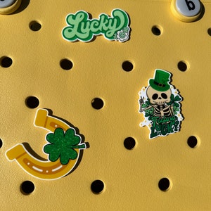 St. Patrick’s Day themed acrylic charms for Bogg Bags, Bogg compatible purse charms, purse charms for Bogg bag , hard acrylic purse charm