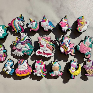 unicorn Croc compatible shoe charms, unicorn charms for Crocs