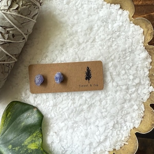 Tanzanite Stud Earrings | Gemstone Earrings | Birthstone Jewelry