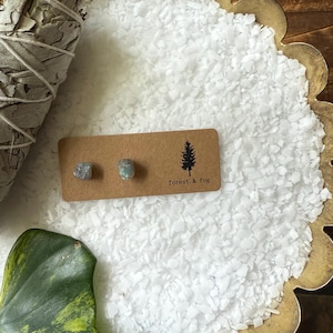 Raw Labradorite Stud Earrings | Minimalist Jewelry | Metaphysical Jewelry | Gemstone Jewelry