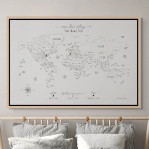 Anniversary Gift Wedding Hello Will You I Do For Couple Gift For Him Cotton Anniversary Gift Cotton Gift Map Art Print