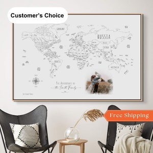 Personalisiertes Paarportrait, personalisierte Geschenke, Jubiläumsgeschenk für Paare, benutzerdefinierte Pinnwand aus Baumwolle, Weltkarte
