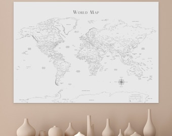 Large printable coloring page world map for adults and kids