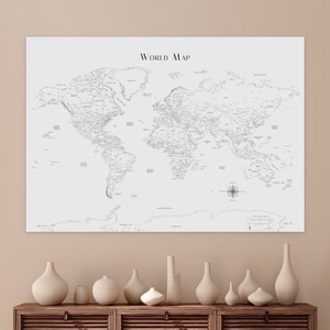Large printable coloring page world map for adults and kids