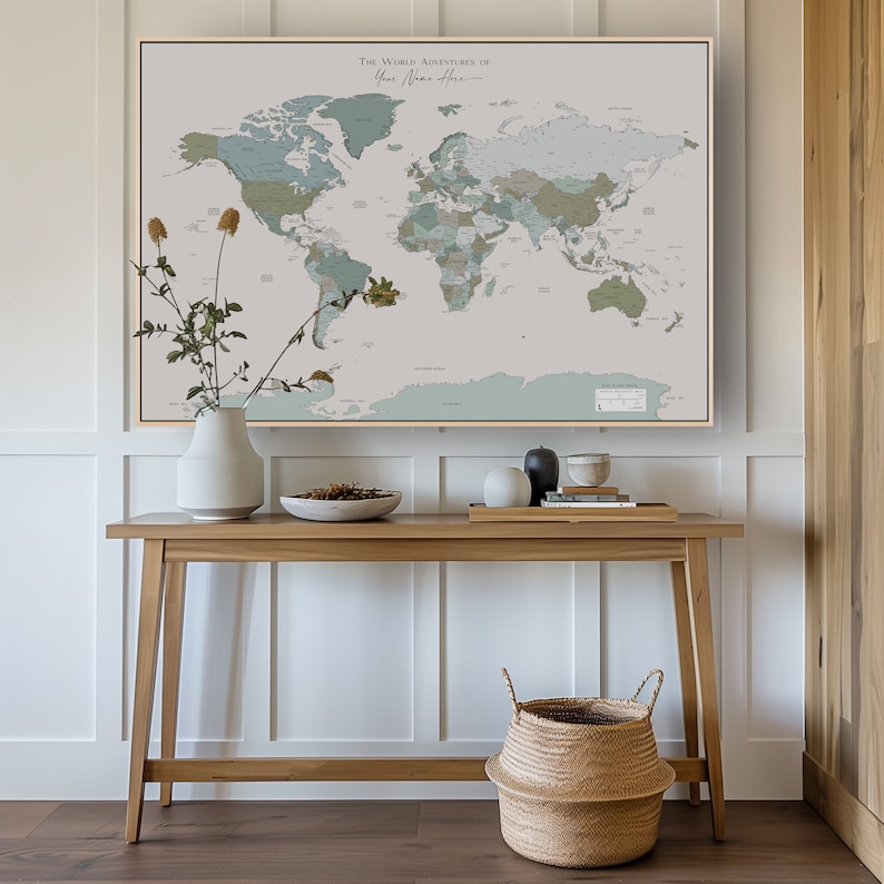 Printable World Map Coloring Page Travel Tracker Wall Art Digital ...