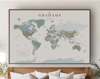A New and Accvrat Map of the World 1626 Print Framed Foil Art