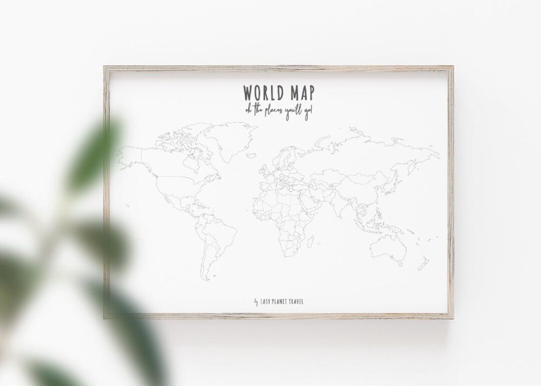 Printable World Map Coloring Page World Map for Kid Coloring World Map