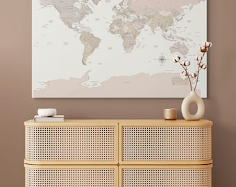 Printable world map for kids to color (in ENGLISH, NOT personalized)