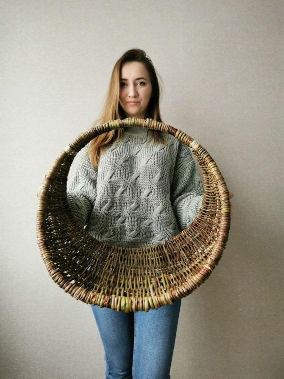 Wicker Firewood Holder Rattan Firewood Basket Firewood Etsy