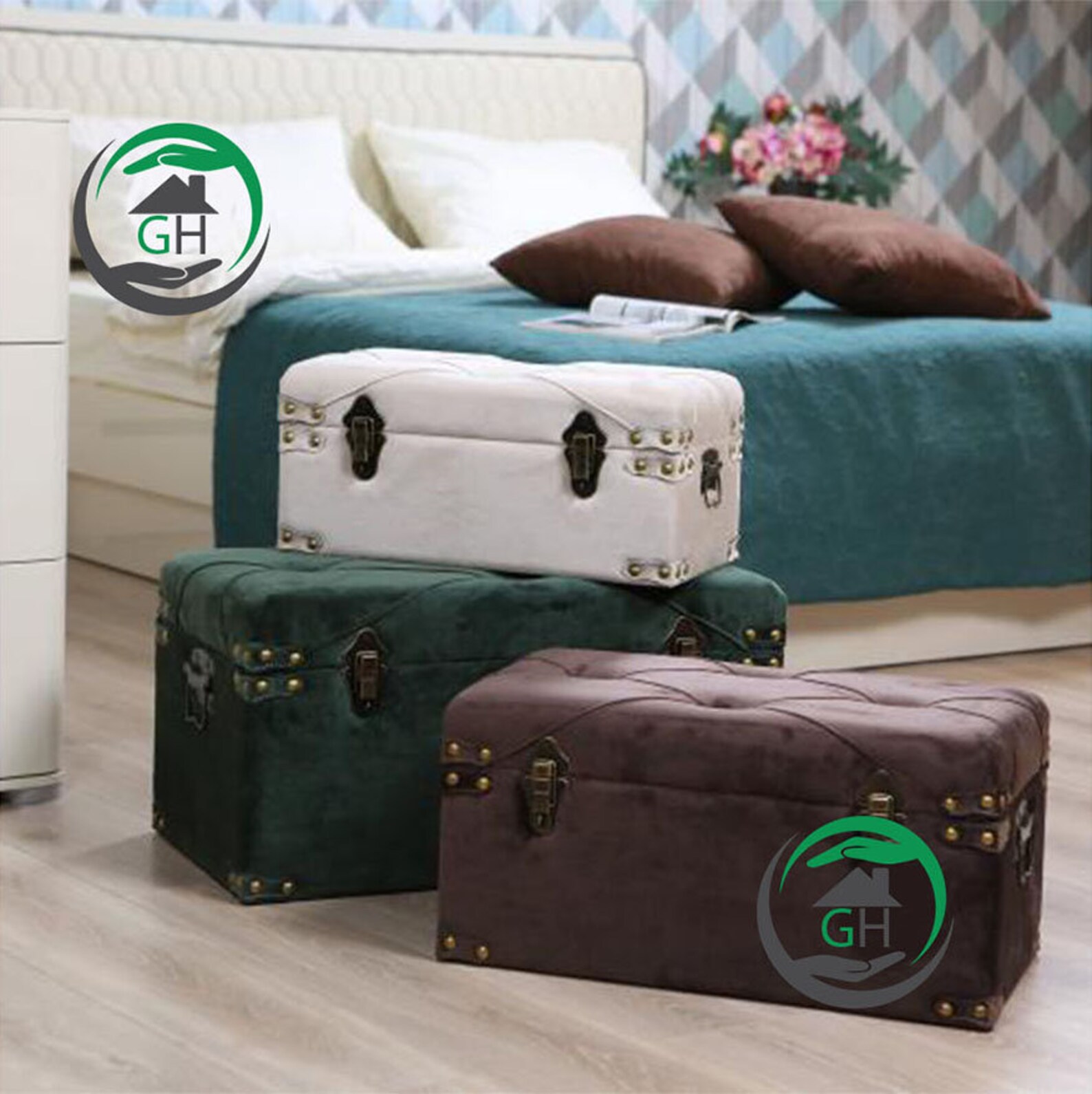 Almacenamiento otomano Banco Otomano Mesa de Centro | Etsy