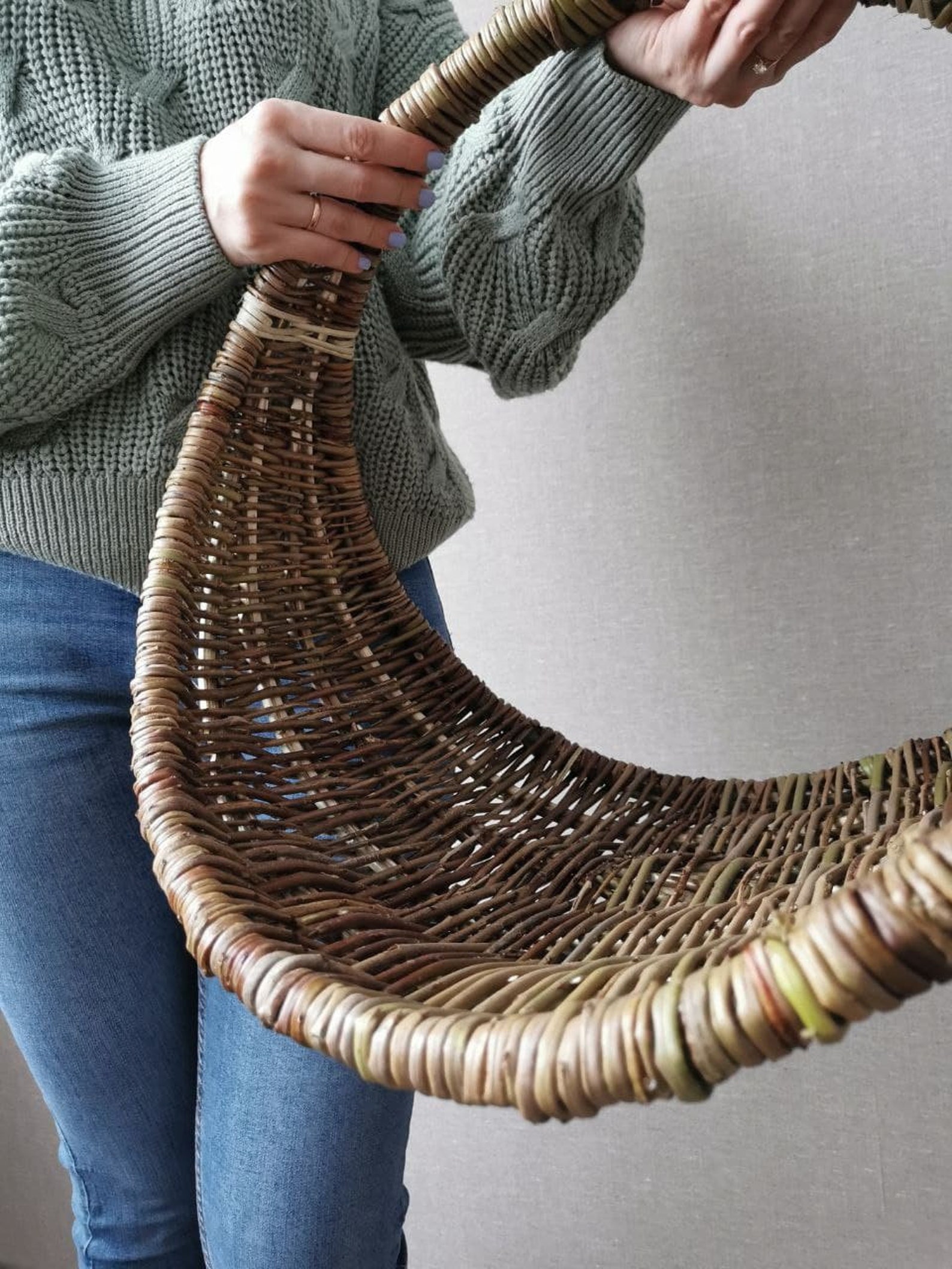 Wicker Firewood Holder Rattan Firewood Basket Firewood Etsy