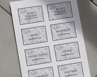 3 x 2 inch bewerkbaar opslaglabel Afdrukbare labelstickers Bewerkbare huishoudlabelsjabloon Thuisorganisatie Label Aanpasbare labels