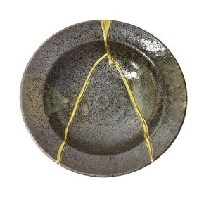 Kintsugi Schwarzer Teller, Kintsugi Kunst, Kintsugi Geschenk, personalisiertes Geschenk, Wohnkultur, Geschenk für, Geburtstagsgeschenk, Valentinstag, AIKAJP