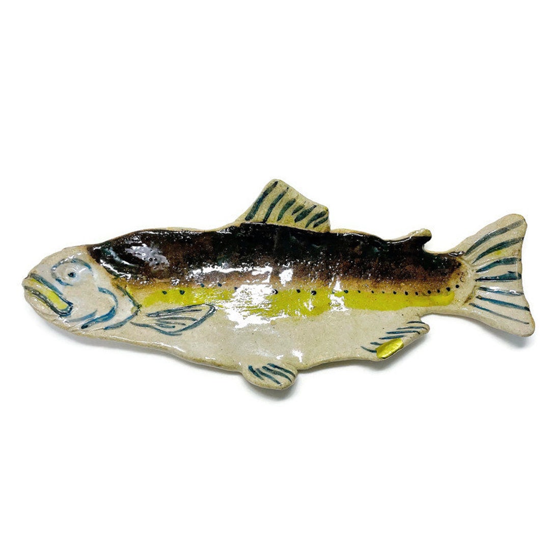 Kintsugi Fish Antique Japanese Kintsugi Fish Pottery Plate: Gold Repair Art - Etsy
