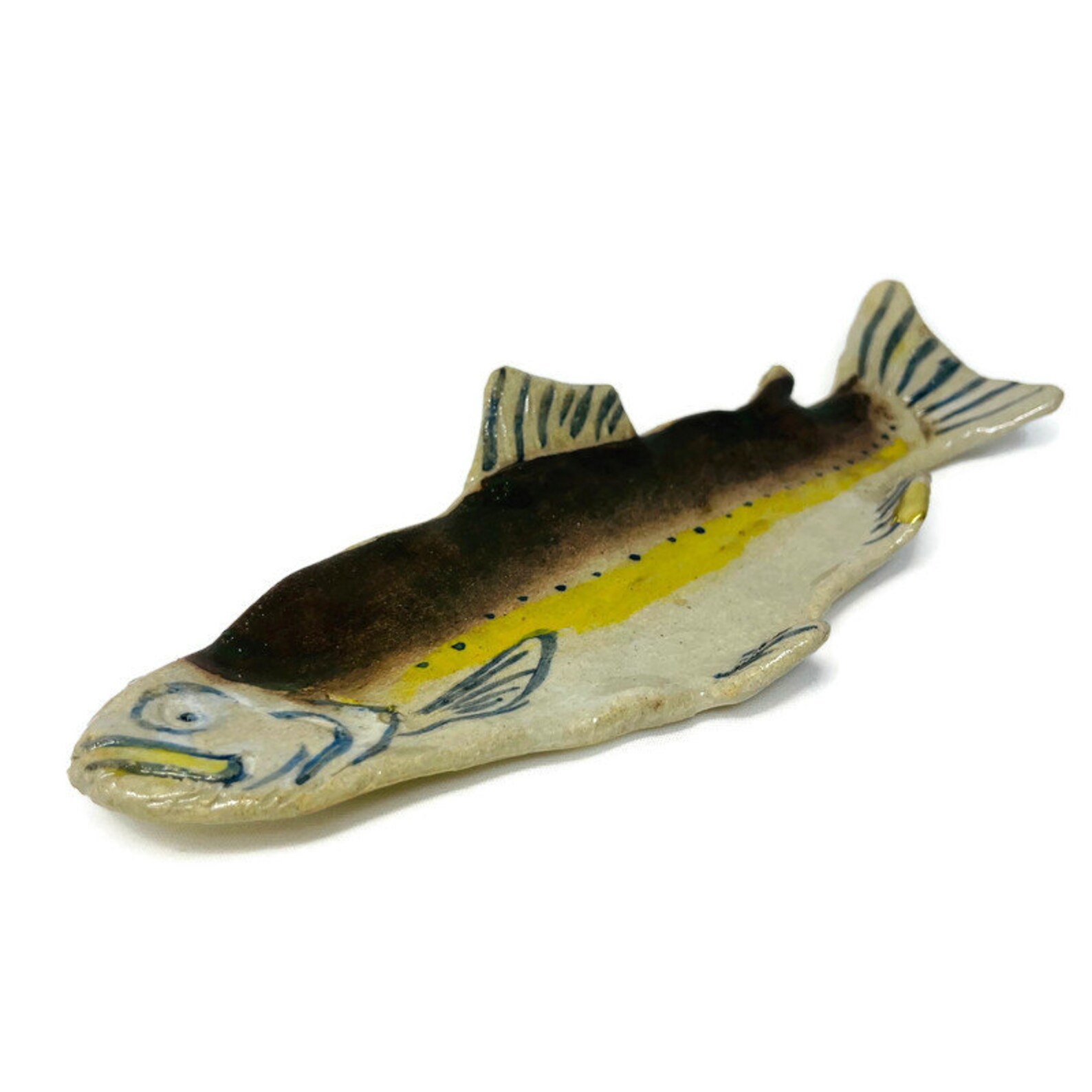 Kintsugi Fish Antique Japanese Kintsugi Fish Pottery Plate: Gold Repair Art - Etsy