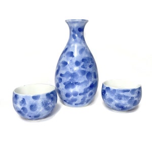 Japanische Keramik Arita Yaki Set Sake Flasche und Sake Tasse, personalisiertes Geschenk, Wohnkultur, japanische Vintage Vase, Vatertagsgeschenk, AIKAJP
