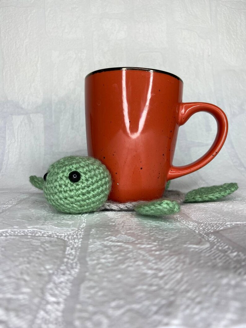 Crochet Turtle Coaster PDF PATTERN, Crochet Pattern PDF Download image 9