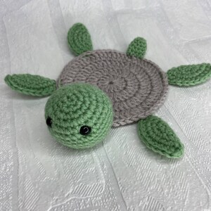 Crochet Turtle Coaster PDF PATTERN, Crochet Pattern PDF Download image 2