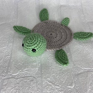 Crochet Turtle Coaster PDF PATTERN, Crochet Pattern PDF Download image 4