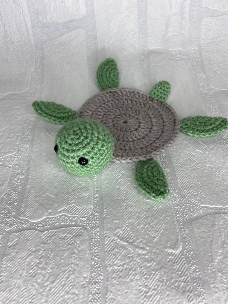 Crochet Turtle Coaster PDF PATTERN, Crochet Pattern PDF Download image 4