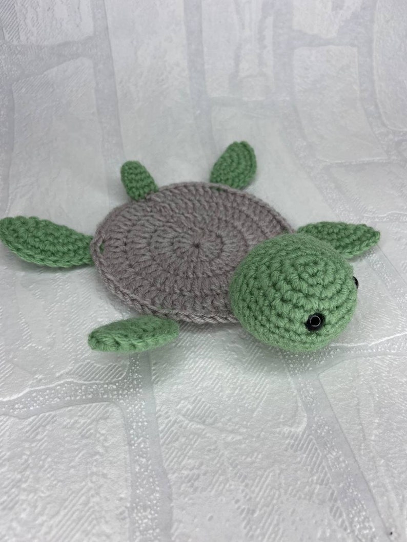 Crochet Turtle Coaster PDF PATTERN, Crochet Pattern PDF Download image 5