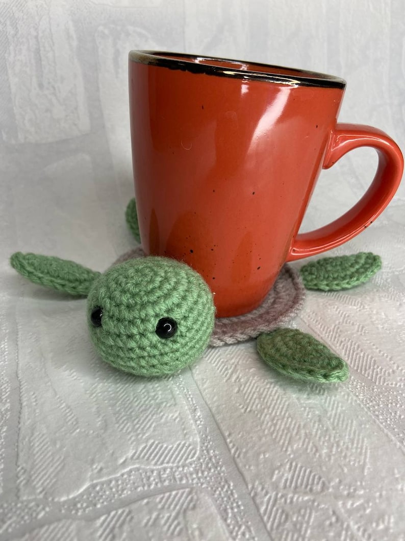 Crochet Turtle Coaster PDF PATTERN, Crochet Pattern PDF Download image 10