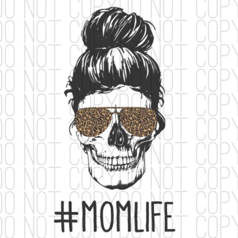 Download Skeleton Mom life with print glasses Printable Vector | Etsy