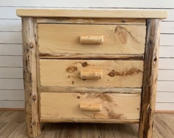 Handcrafted 6 Drawer Log Dresser Etsy