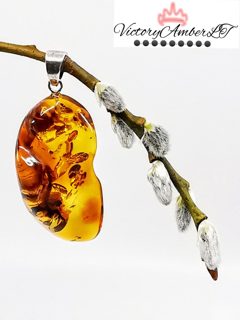 Amber Gift Amber Pendant Baltic Amber Pendant Amber Jewelry Amber Pendant with Sterling Silver