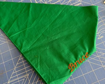 Customizable Embroidered Dog Bandana – Personalized Pet Accessory