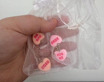 valentines heart earrings