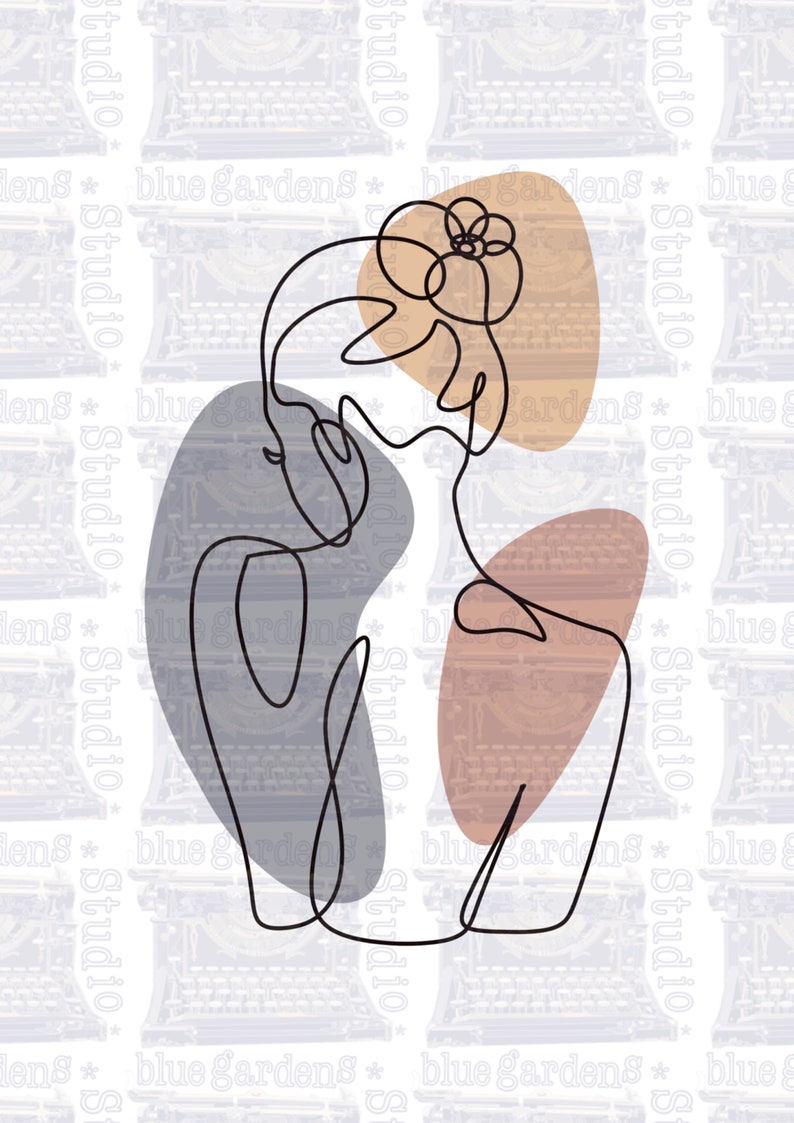 Printable Line Art Gallery Set of 6 Modern Wall Decor Line Etsy