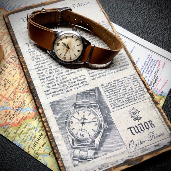 Tudor Oyster Prince 7909 watch, Self winding,  Vintage Ad Art Piece..The Historic Tudor Ad From The British North Greenland Expedition