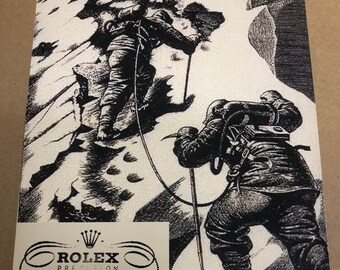 Rolex Explorer 6350 Vintage Ad Art piece  Asian Market 6150 6610 14270 6350 Rolex Art gift for him