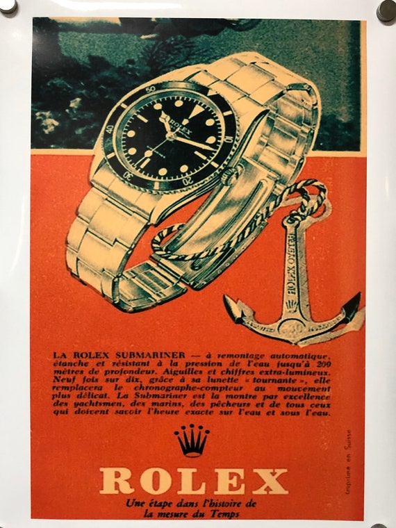 Rolex Submariner High Gloss Poster Watch Collector Limited -