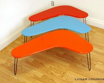 Boomerang coffee table  Mid Century Modern Design Free Shipping
