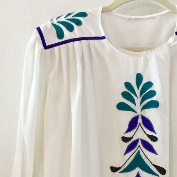 Eighties blouse / Vintage secretary blouse