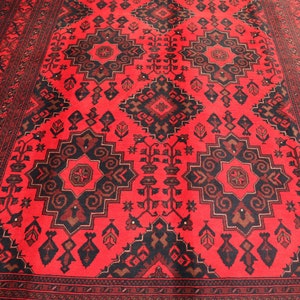 Area Rug 10&#39;0x6&#39;8 Ft, Oriental Rug, Turkmen Rug, Hand Knotted Area Rug, Afghan Rug 7x10, Bukhara Rug For Dining Room, Turkish Rug, Area Rugs
