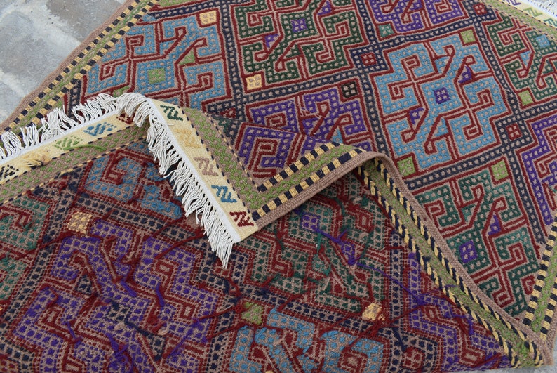 Yamood Kilim Stunning Afghan Kilim Rug 5.0 x 3.2 Ft Afghan Kilem Flatweave Kelim Teppich Handmade Small Afghan Chobi Wool Area Kelim