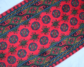 2'6x9'5 Red Bokhara Runner Rug, Afghan Hand knotted Veg Dyes wool Rug, Bohemian Boho Rug, Entryway rug, Wide Hallway runner Rug Bedroom Rug