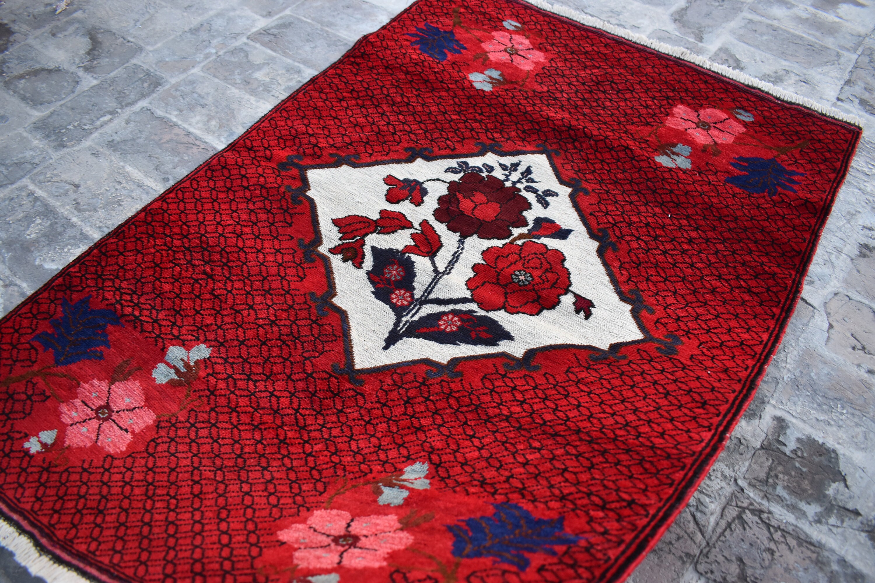 ラグ・カーペット Afghan baluch taimani rug 4.5 X 3.0 Ft, Antique Afghan Taimani Baluch Rug 3x5, Tribal