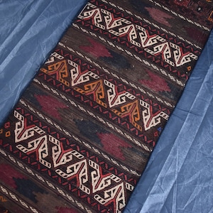 7.8 x 2.0 Ft / Antique Tribal Handwoven Kilim Runner Rug / Wool Kilim Runner 2x8 / Decorative Rug / Chobi Kilim Runner /Hallway Kilim Runner