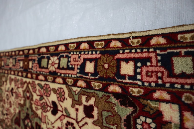 3.1 X 2.3 Ft Turkish Antique Handmade Rug, Turkmen Traditional Rug ...
