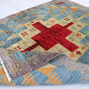 4x6 ft bidjar Gabbeh Area Rug/ Afghan Handmade Wool Area Rug/ Unique design Veg dyes Rug/ Oriental Turkmen Rug/ Living room Rug/ Bedroom Rug