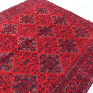 LIVING ROOM RUGS 9.8 x 6.7 Ft/ Hand Knotted Rug, Turkmen Bokhara Rug/ Tribal Carpet/ Afghan Rug 7x10/ Oriental Wool Area Rug For Living Room