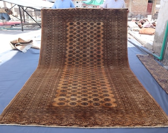 7 x 10フィートのテラコッタヴィンテージラグ 195 x 295 cm