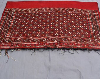 2'5x4'2 Stunning Antique Afghan Tribal Pillow Cover, Antique Pillow Rug, Caucasian Design rug, Cushion Cover, Handmade, Natural colors Rug